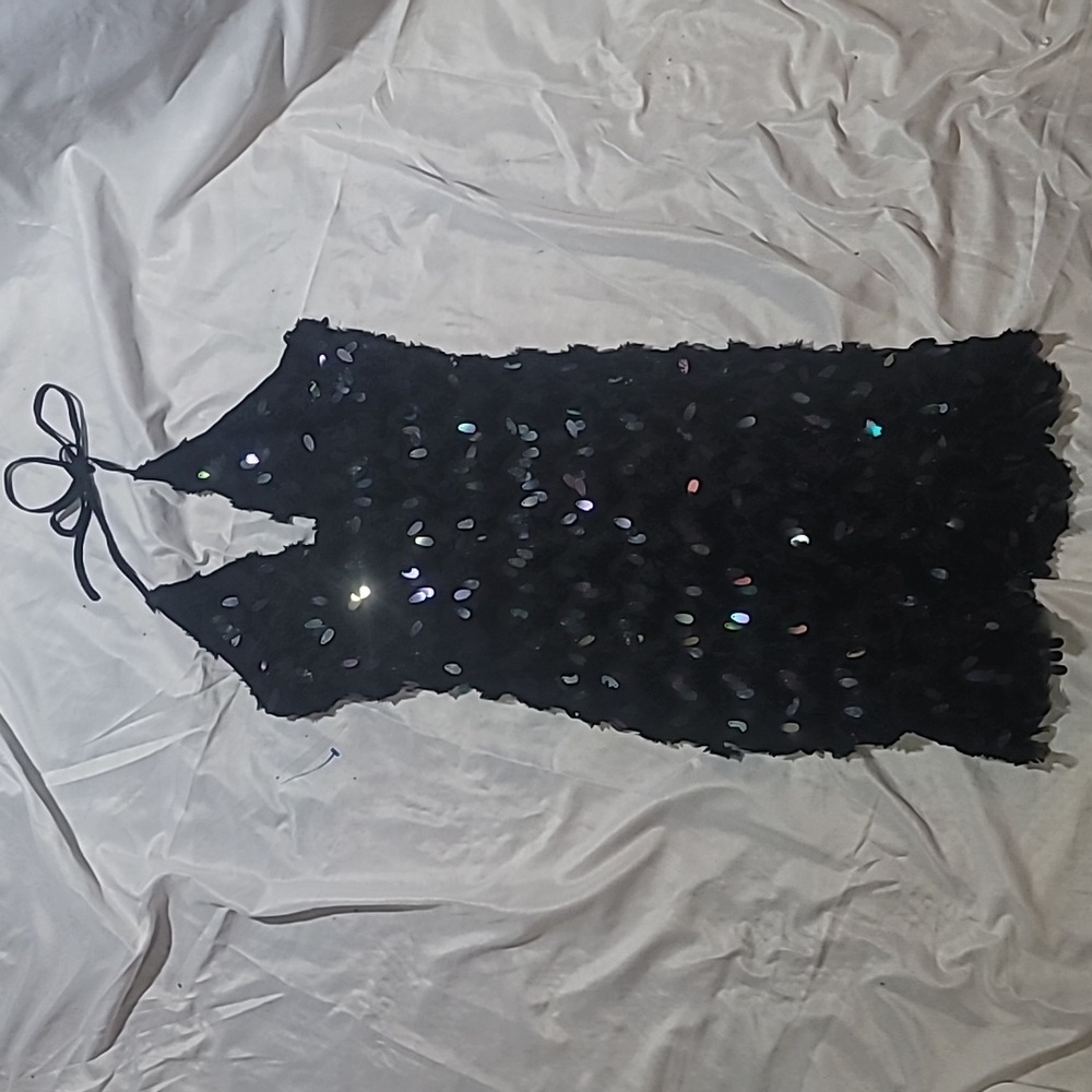 Dolls Kill Black Sequin Dress